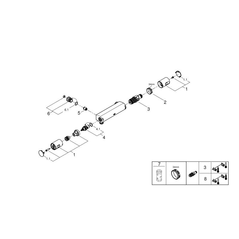 Precision Start term brus 160mm ud.tilsl
