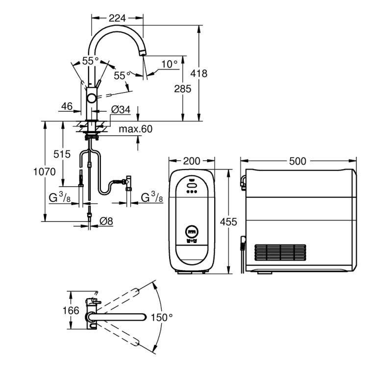 GROHE Blue Home etgreb køkken C-tud EU