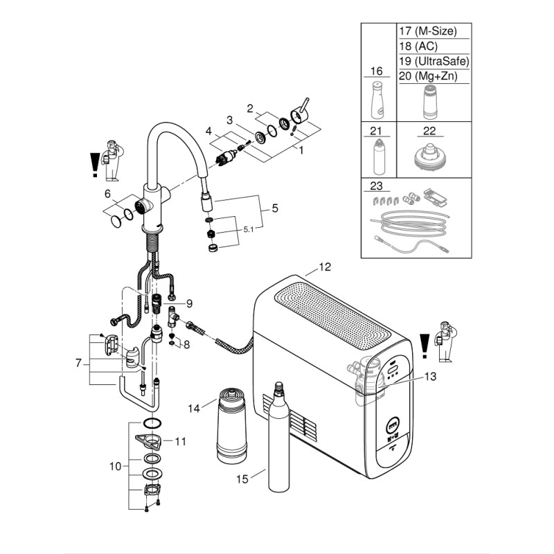 GROHE Blue Home C-tud udtr.mouss. EU