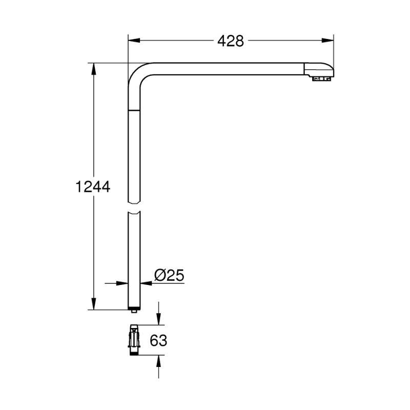 EUPH SmartCtrl rør 125cm