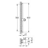 RSH Aqua SC brusestang 600mm justerbar
