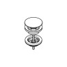Push up bundventil, krom